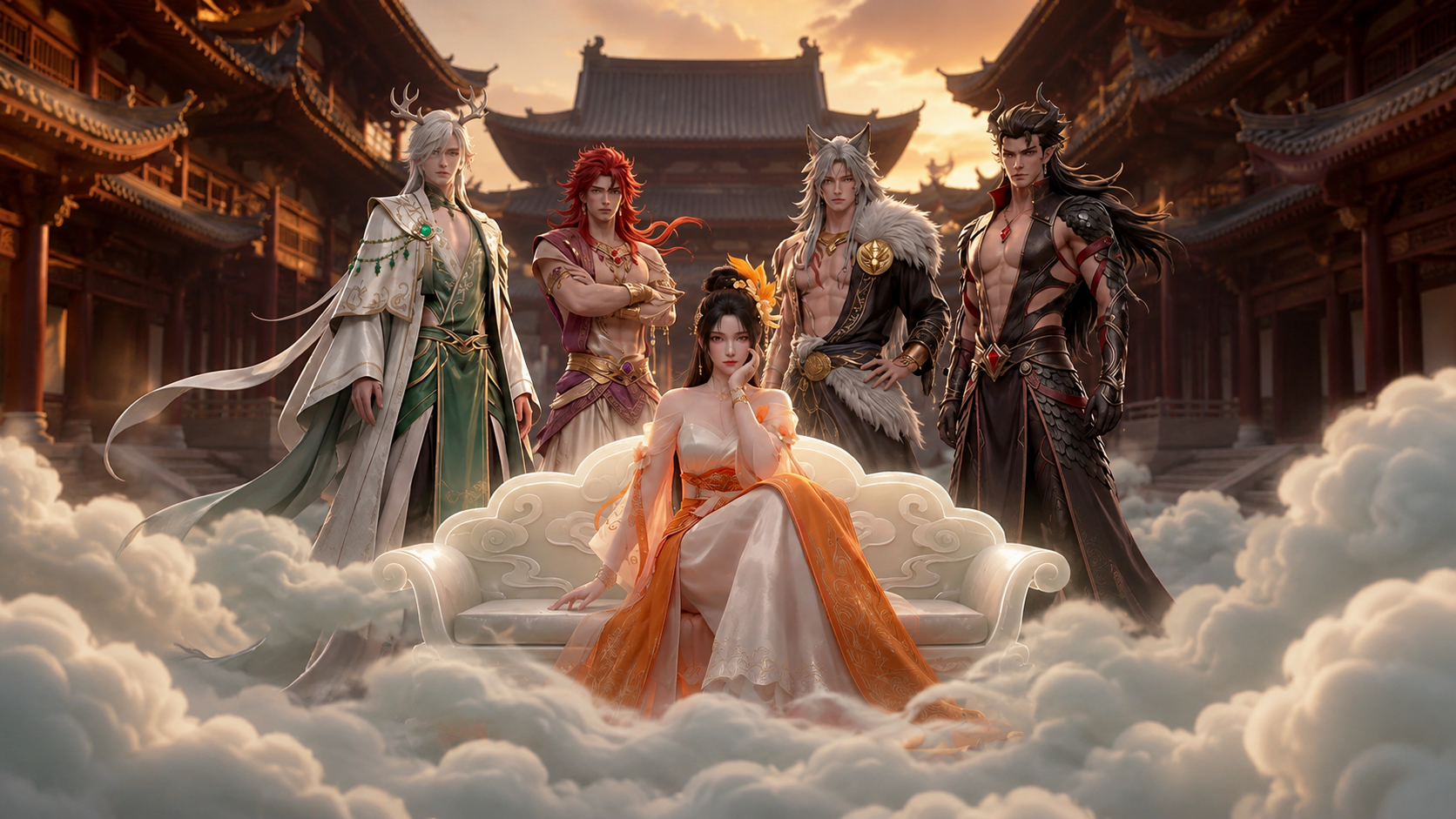 Cục Cưng Của Bốn Phu Quân Thú Tộc - Four Husbands and Me, War Goddess